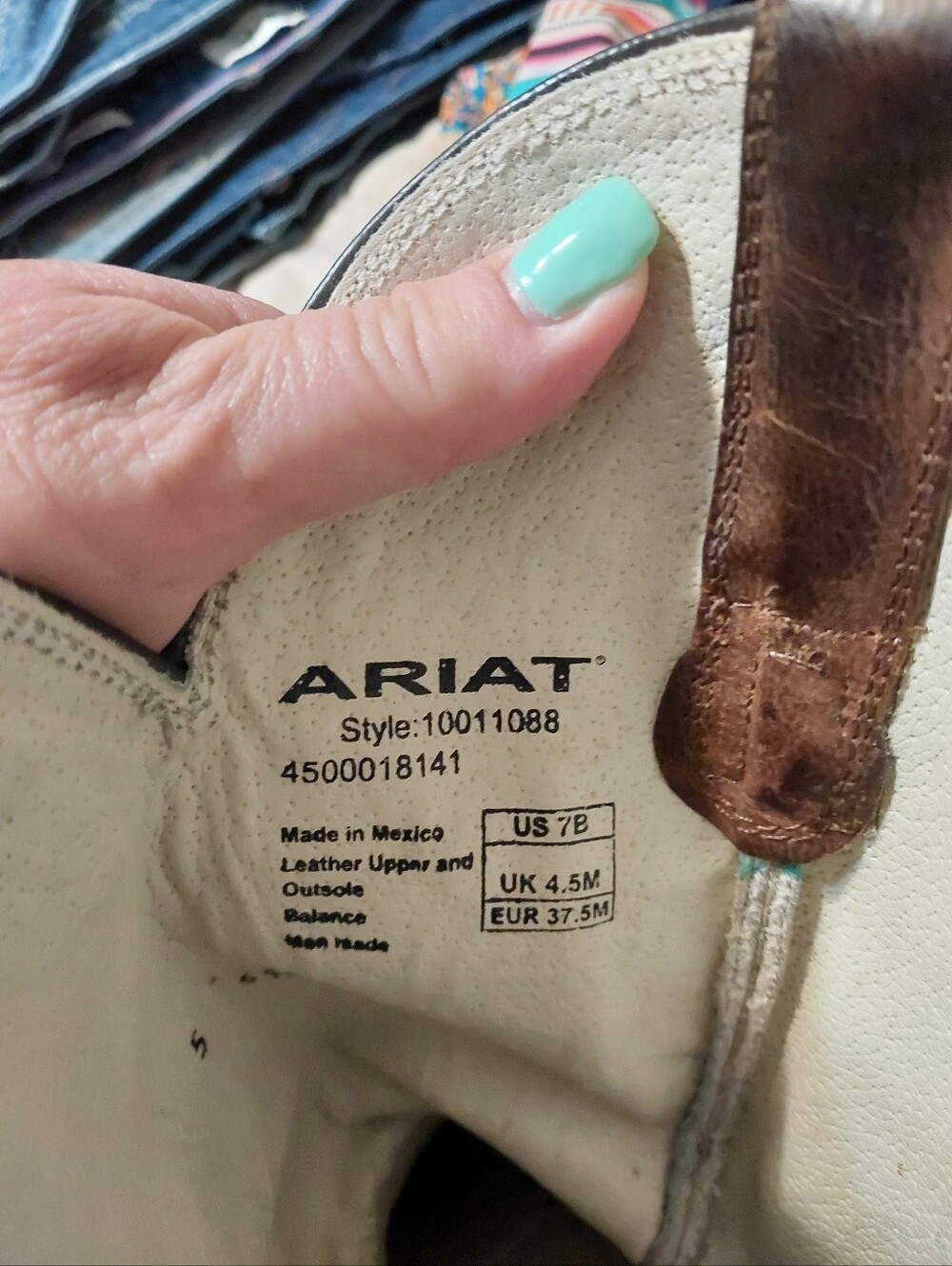 Ariat Ladies Western Dress Boots Sz 7 - Picture 2 of 4